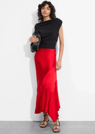 Asymmetric Satin Midi Skirt | & Other Stories Shop