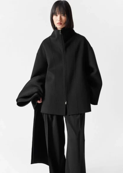 Asymmetric Wool-Blend Cape | & Other Stories Clearance