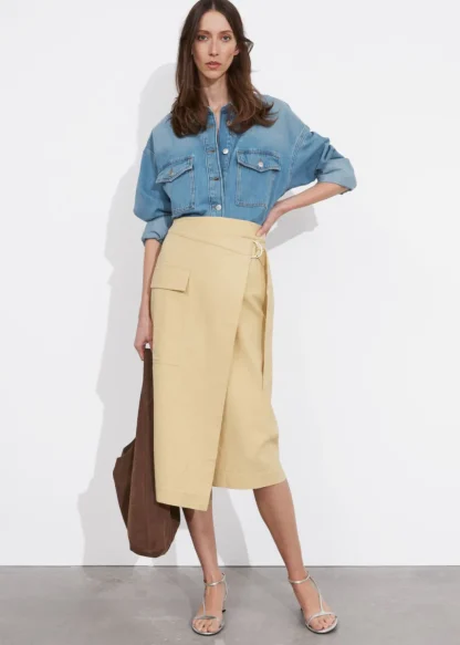 Asymmetric Wrap Midi Skirt | & Other Stories Clearance