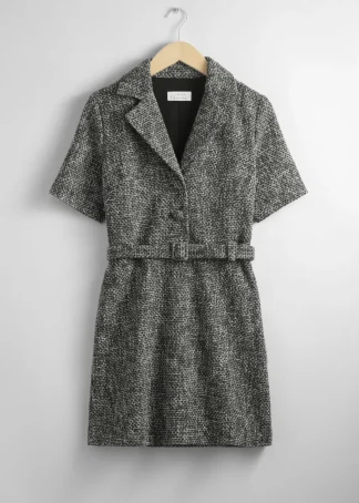 Belted Tweed Mini Dress | & Other Stories Online