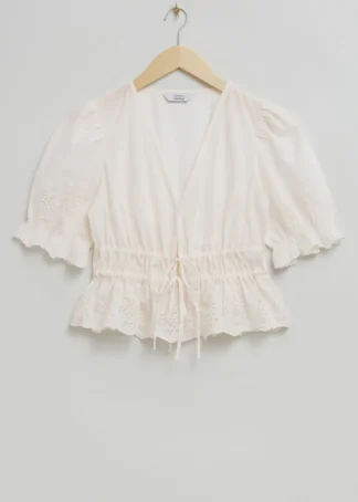 Broderie Anglaise Puff Sleeve Blouse | & Other Stories Outlet