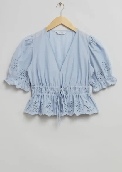 Broderie Anglaise Puff Sleeve Blouse | & Other Stories Outlet