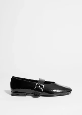 Buckled Leather Ballerinas | & Other Stories Flash Sale