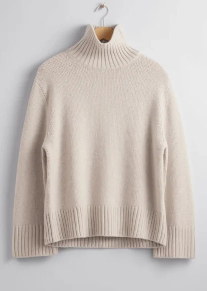 Cashmere-Blend Mock Neck Sweater | & Other Stories Best Sale