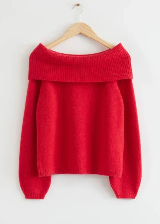 Chunky Off Shoulder Wool Sweater | & Other Stories Clearance