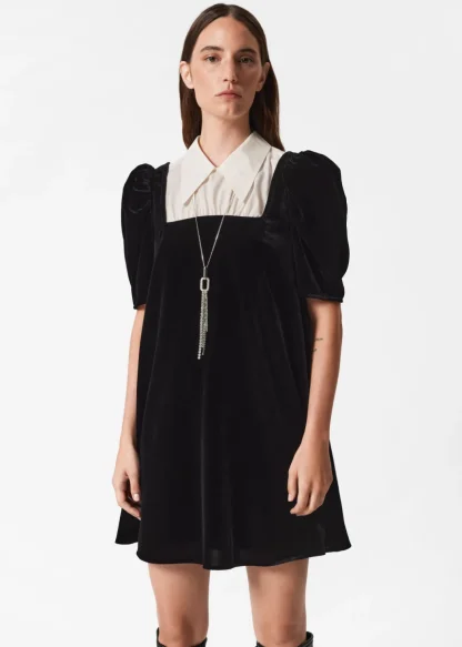 Collared Velvet Mini Dress | & Other Stories Best Sale