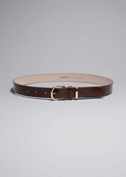 Croc Embossed Leather Belt | & Other Stories New