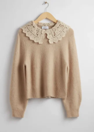 Crochet Collar Knit Sweater | & Other Stories Fashion