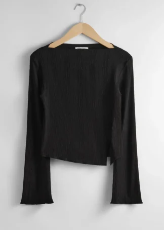 Cropped Asymmetric Frilled Top | & Other Stories Outlet