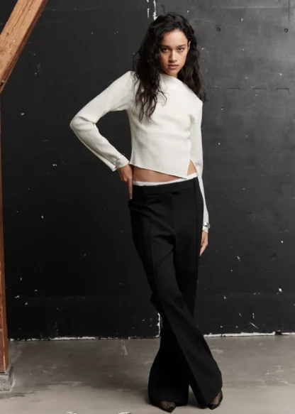 Cropped Asymmetric Frilled Top | & Other Stories Outlet