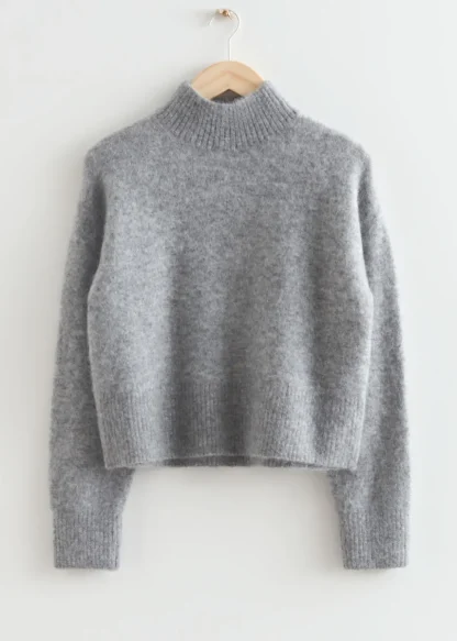 Cropped Mock Neck Knit Sweater | & Other Stories Discount