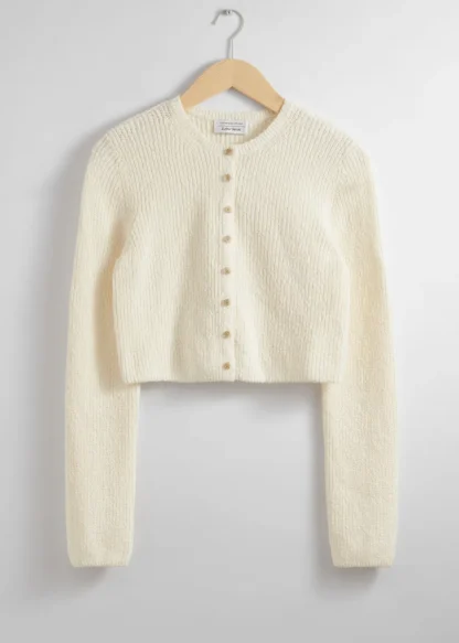 Cropped Rib-Knit Cardigan | & Other Stories Clearance