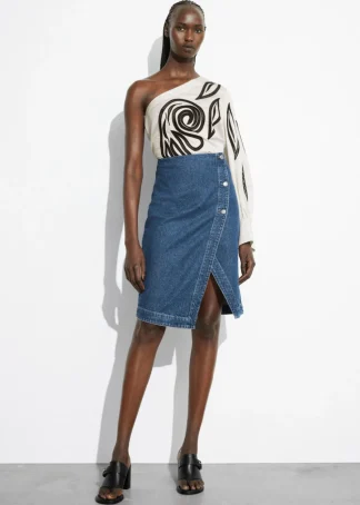 Denim Wrap Midi Skirt | & Other Stories Clearance