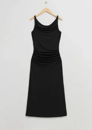 Draped Cowl Neck Midi Dress | & Other Stories Cheap