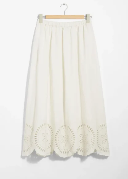 Embroidered Linen Midi Skirt | & Other Stories Best