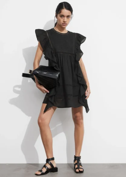 Embroidered Ruffle Mini Dress | & Other Stories Best Sale