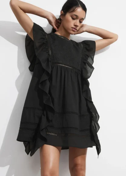 Embroidered Ruffle Mini Dress | & Other Stories Best Sale