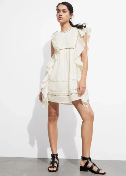 Embroidered Ruffle Mini Dress | & Other Stories Best Sale