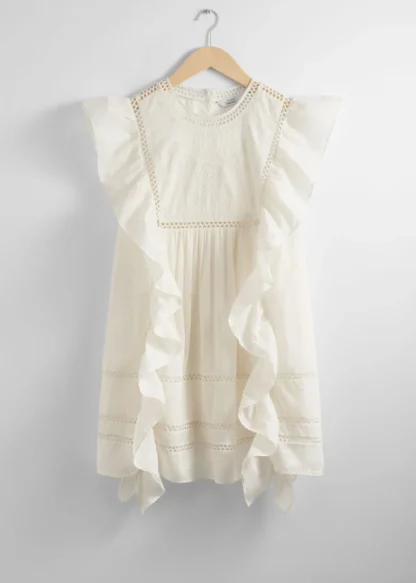 Embroidered Ruffle Mini Dress | & Other Stories Best Sale