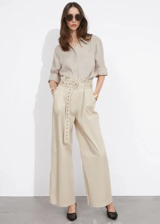 Eyelet-Belt Paperbag Trousers | & Other Stories Best Sale