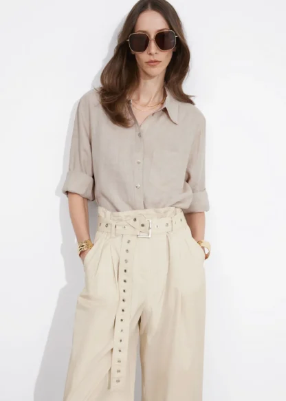 Eyelet-Belt Paperbag Trousers | & Other Stories Best Sale