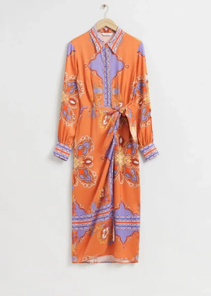 Faux Wrap Midi Shirt Dress | & Other Stories Outlet