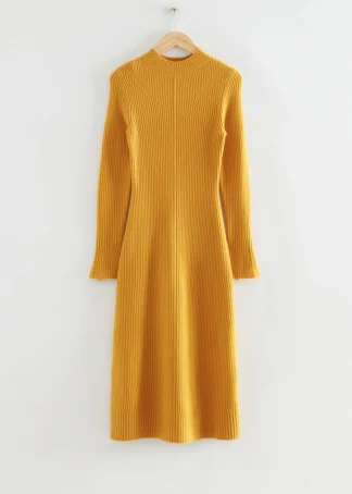 Fitted A-Line Wool Knit Dress | & Other Stories Outlet