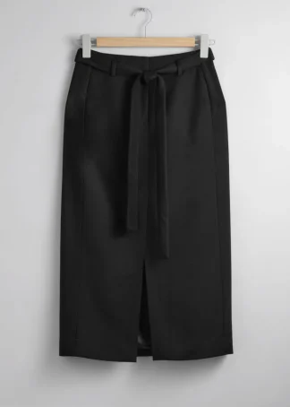 Fitted Belted Midi Skirt | & Other Stories Fashion