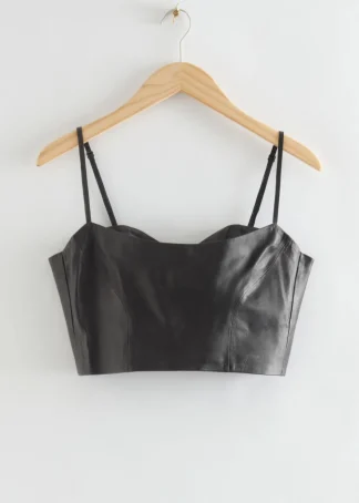 Fitted Leather Bustier Top | & Other Stories Flash Sale