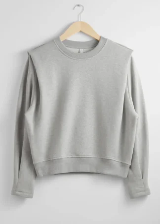 Fitted Pleated-Shoulder Sweatshirt | & Other Stories New