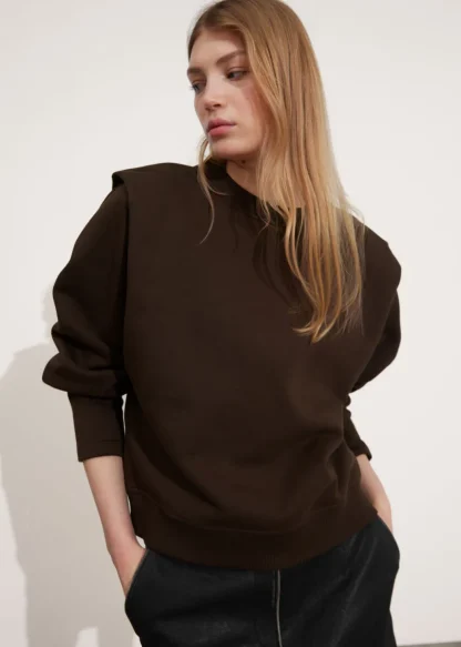 Fitted Pleated-Shoulder Sweatshirt | & Other Stories New