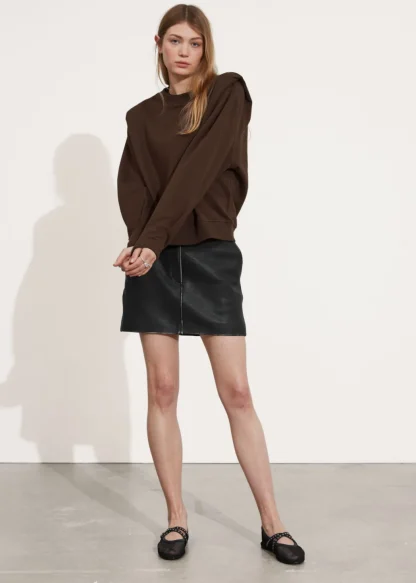 Fitted Pleated-Shoulder Sweatshirt | & Other Stories New