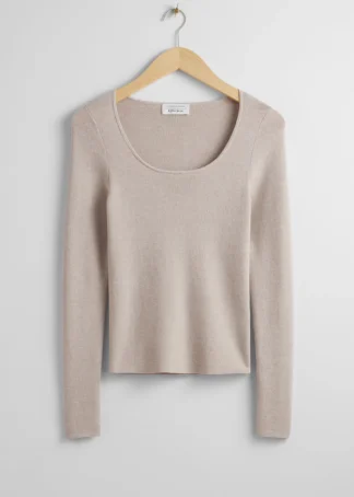 Fitted Scoop-Neck Top | & Other Stories Cheap