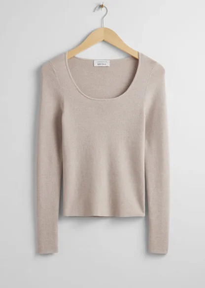 Fitted Scoop-Neck Top | & Other Stories Cheap