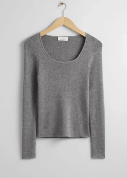 Fitted Scoop-Neck Top | & Other Stories Cheap