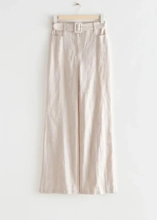 Flared Linen Trousers | & Other Stories Hot