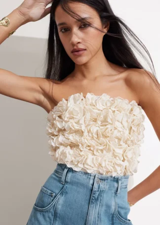 Floral-Appliqué Bustier Top | & Other Stories Shop