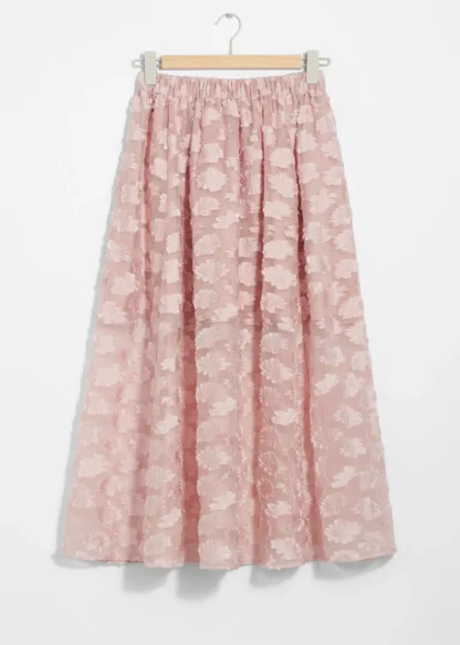 Floral-Appliqué Midi Skirt | & Other Stories Flash Sale