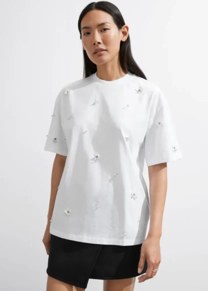 Floral-Appliqué T-Shirt | & Other Stories Shop