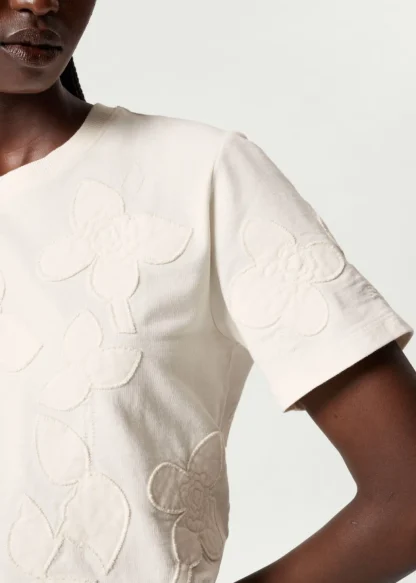 Floral-Appliqué T-Shirt | & Other Stories Flash Sale