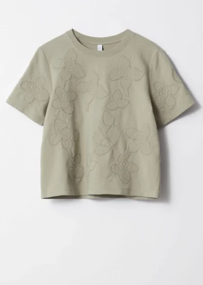 Floral-Appliqué T-Shirt | & Other Stories Flash Sale