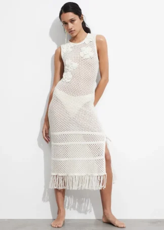 Fringed Crochet Midi Dress | & Other Stories Hot