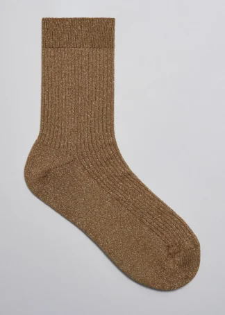 Glitter Rib Knit Ankle Socks | & Other Stories Hot