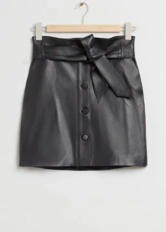 Leather Paperbag Belted Skirt | & Other Stories Shop