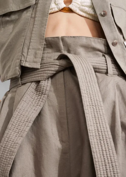 Linen-Blend Paperbag Trousers | & Other Stories New