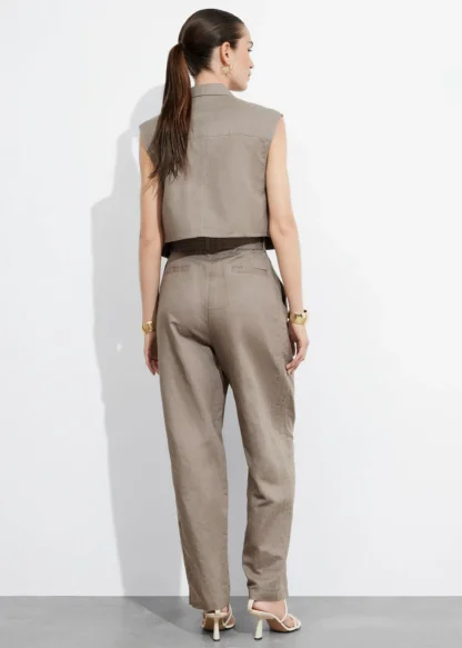 Linen-Blend Paperbag Trousers | & Other Stories New