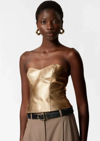 Metallic Leather Bustier | & Other Stories Fashion