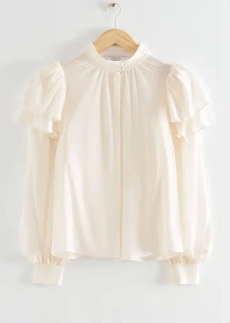 Mulberry Silk Layered Frilled Shirt | & Other Stories Best Sale