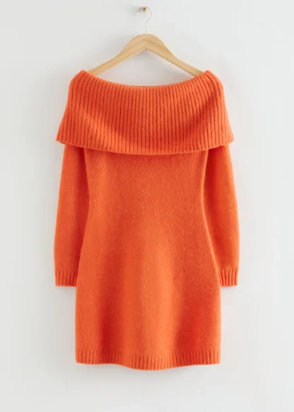 Off-Shoulder Wool Mini Dress | & Other Stories Flash Sale