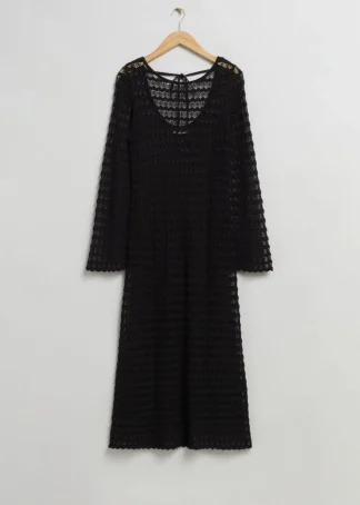 Open Tie-Back Pointelle Knit Dress | & Other Stories Online